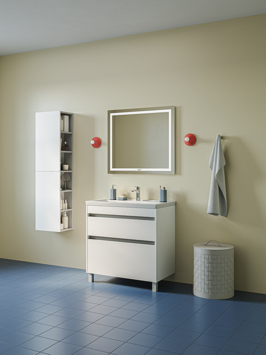 Тумба с умывальником, напольная, 80 см, белый, Zodiac X, IDDIS, (ZDX80WFi95K) - фото 2