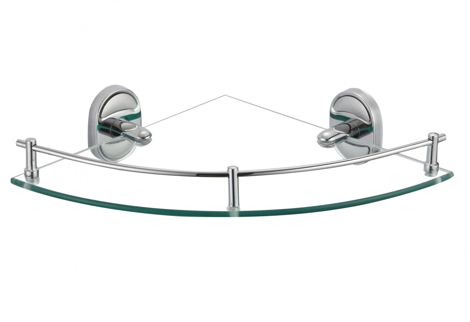 Полка угловая одинарная (стеклянная) Savol 70 (S-007073) - фото 1