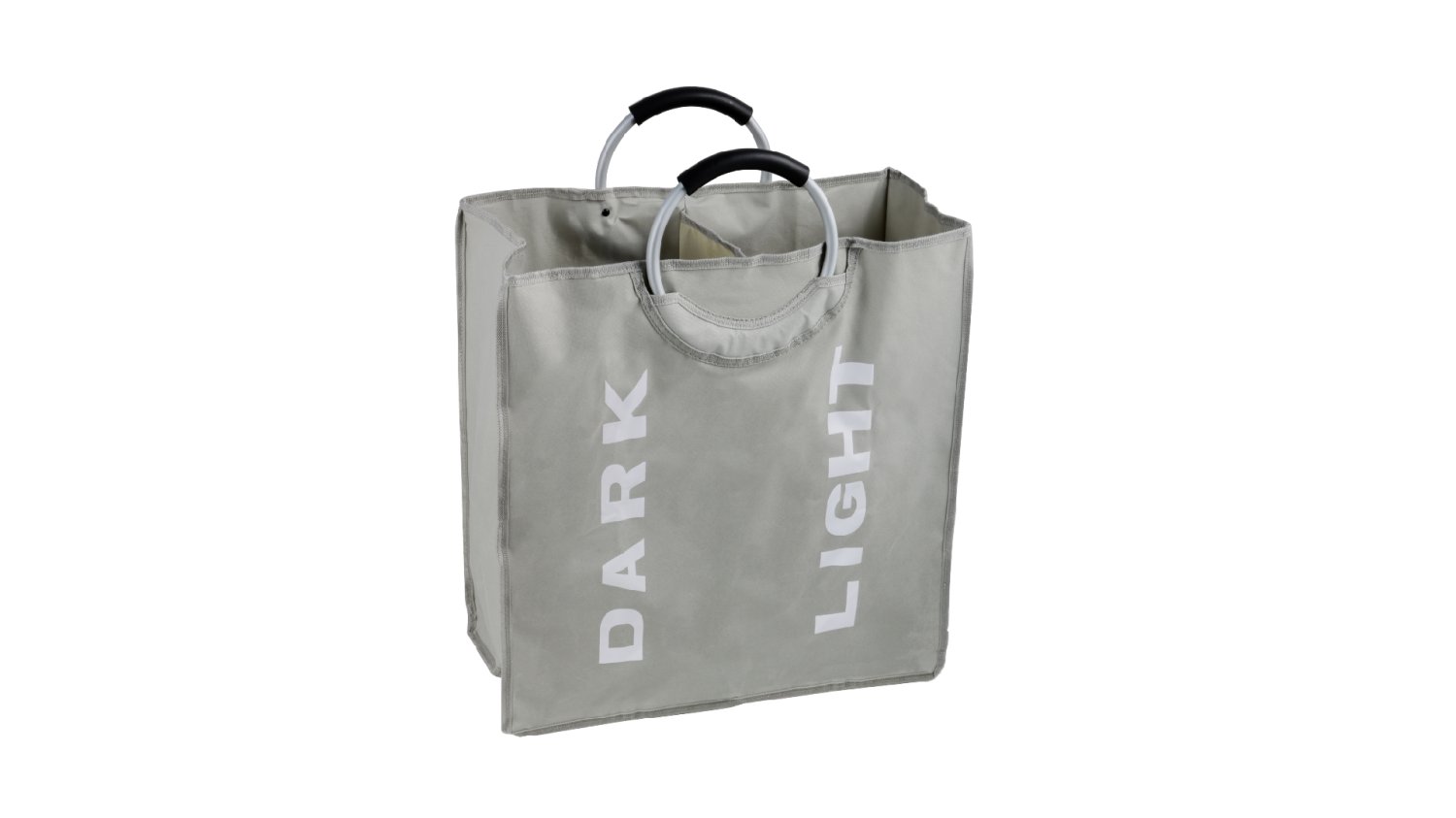 Корзина для белья FIXSEN LOFT STYLE с алюминиевыми ручками серая (FX-1021) - фото 1