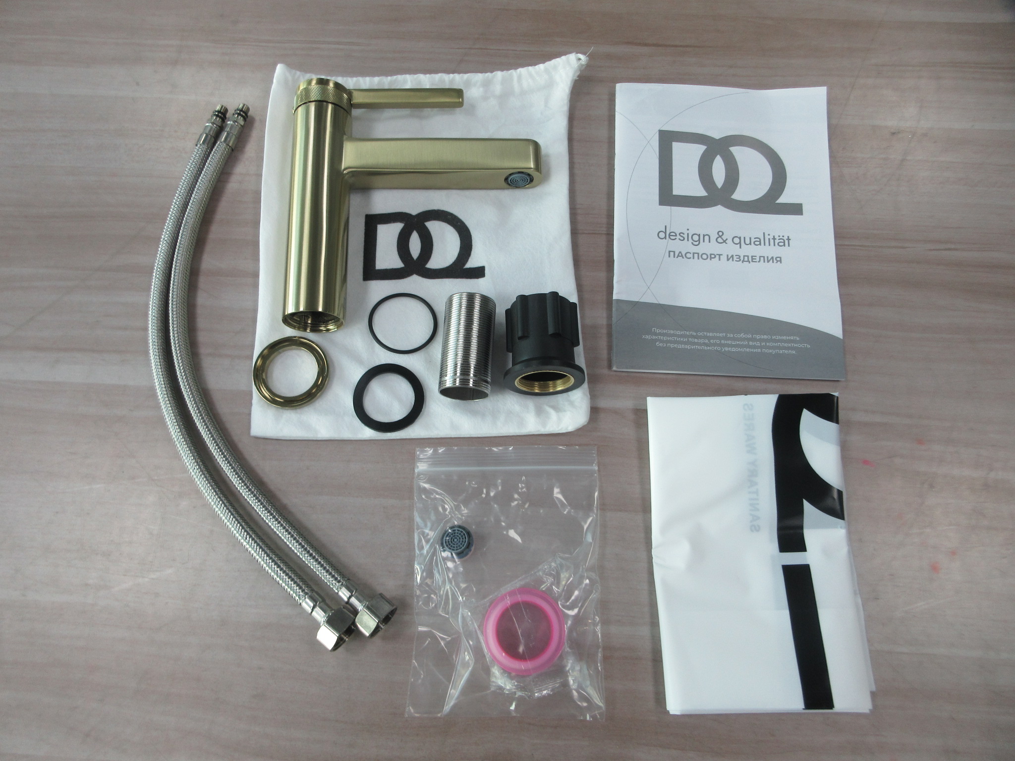 Смеситель для раковины DQ Bonn мат.золото (DA1702107) - фото 6