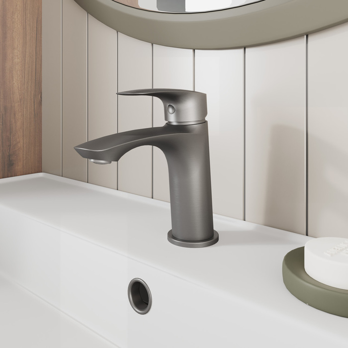 Смеситель для умывальника, графит, Rora, Milardo, RORGM00M01 - фото 2