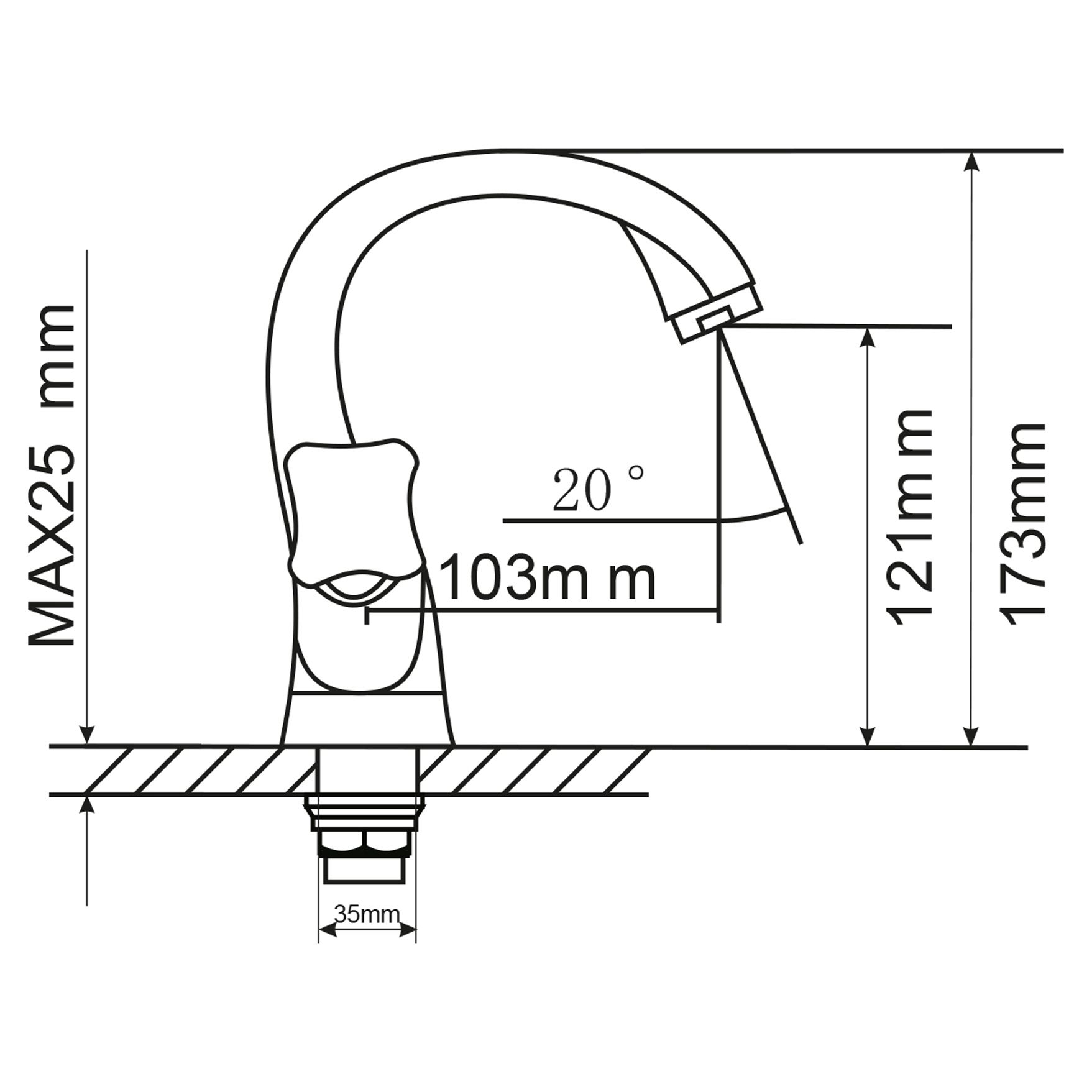 Смеситель для умывальника MIXLINE ML11-04 (530472) - фото 3