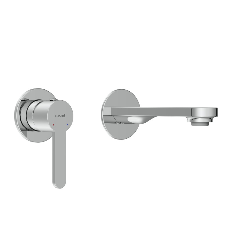 Смеситель для раковины CERSANIT OLIVA встраиваемый однорычажный хром (68975) - фото 2