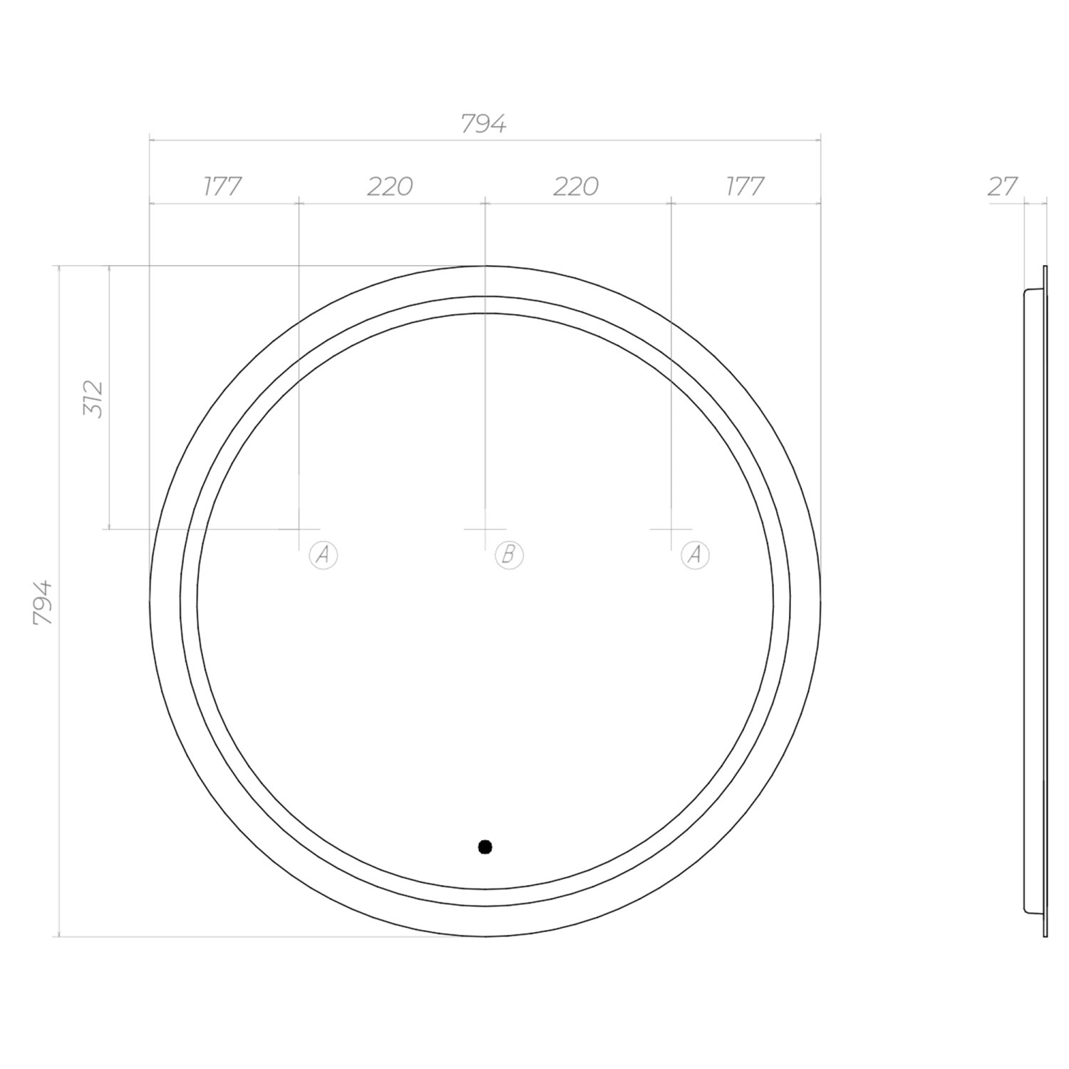 Зеркало VIGO Holly Classic 800 (z.HOL.80.Classic) - фото 3