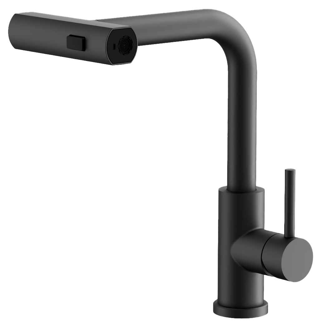 Смеситель для кухни BELZ выдвижной черный (B74811-7)