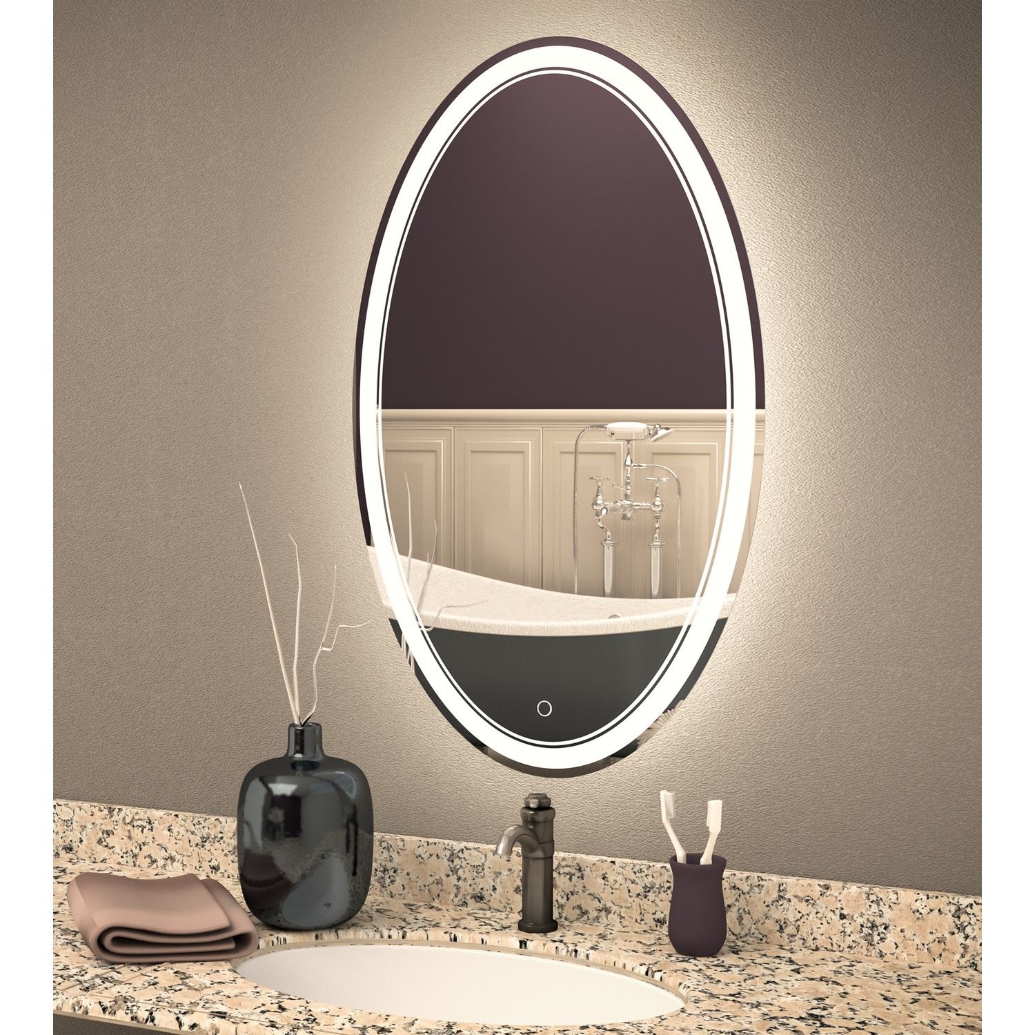 Зеркало с подсветкой MIXLINE Дора 700*900 (545524) - фото 1