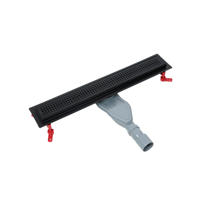 Лоток душевой, сифон 360, комбинированный затвор, перфорированная решетка, 600мм, черный, IDDIS, 975B6BL20DZ - фото 1