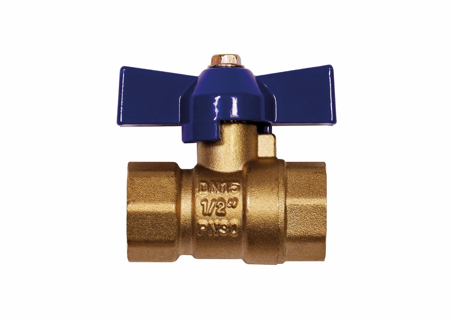 Кран шаровой RM-L ВР-ВР 1/2 муфтовый бабочка Ду15 Ру30 (11Б27п1) - фото 1