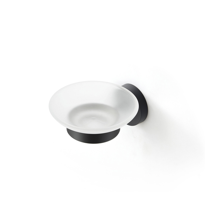 Мыльница, черный матовый, матовое стекло, сплав металлов, Sena, IDDIS, SENSBG0i42 - фото 1