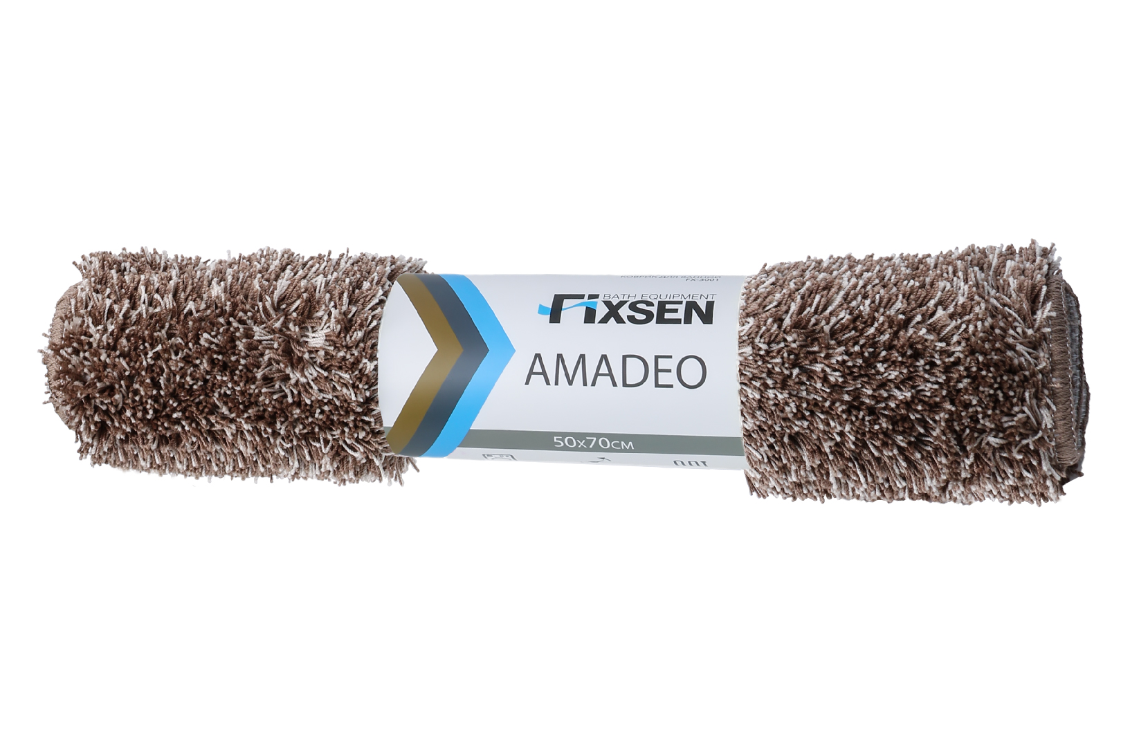 Коврик для ванной Fixsen Amadeo 1-ый коричневый, 50х70 см. (FX-3001I) - фото 3