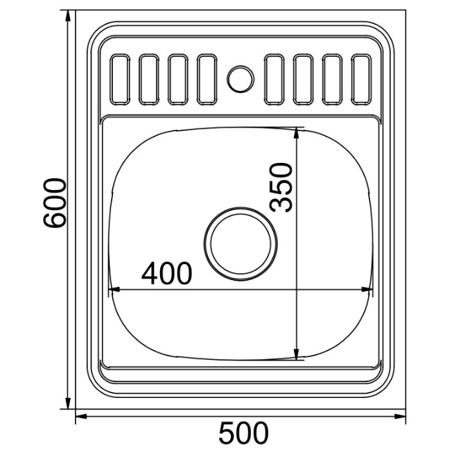 Мойка MIXLINE 50х60 (0,6) вып 3 1/2 16см с сифоном ДЕКОР (555229) Мойка MIXLINE 50х60 (0,6) вып 3 1/2 16см с сифоном ДЕКОР (555229) - фото 2