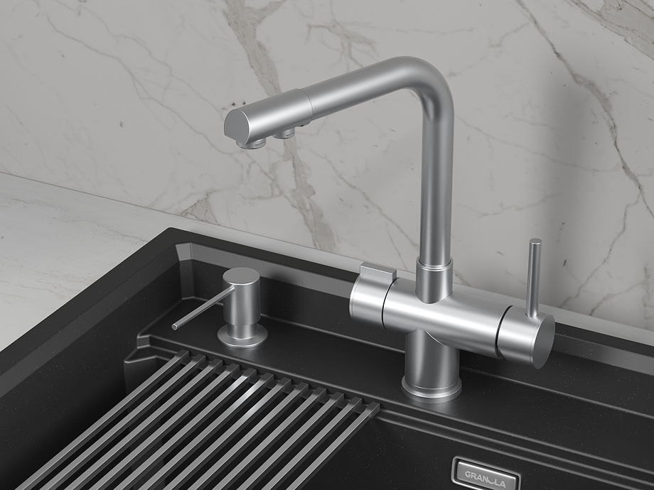 Смеситель для кухни Granula (5008, НЕРЖ) - фото 2