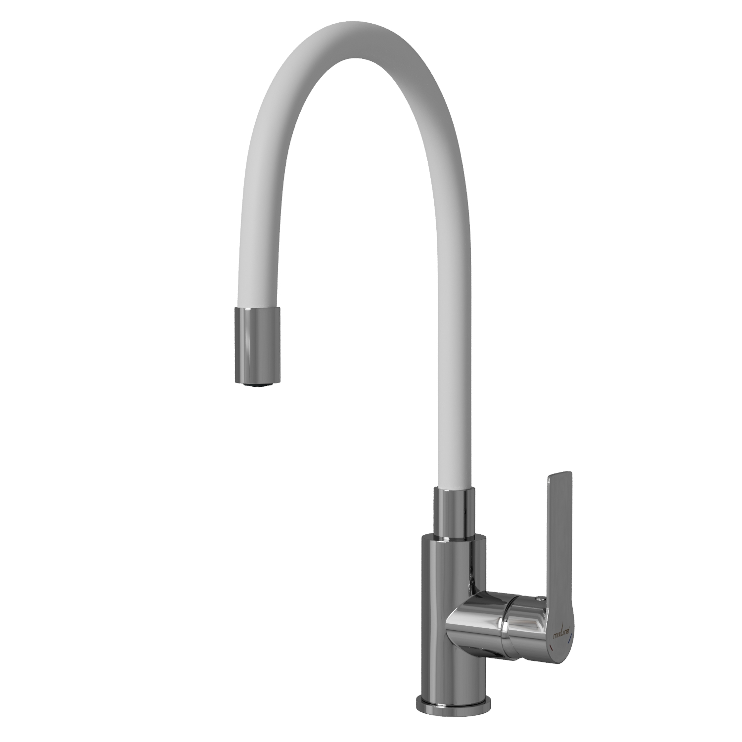 Смеситель для кухни 35к MIXLINE ML35-098 "Kitchen Line" гибкий излив, б/отв, боковая, белый (553225) Смеситель для кухни 35к MIXLINE ML35-098 "Kitchen Line" гибкий излив, б/отв, боковая, белый (553225) - фото 1