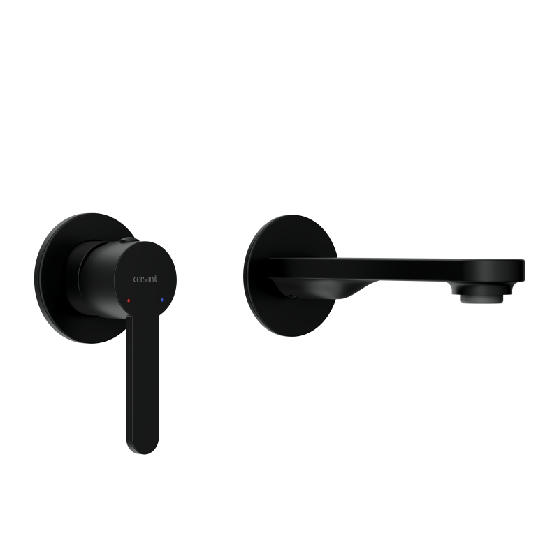 Смеситель для раковины CERSANIT OLIVA встраиваемый однорычажный черный (68978) - фото 2