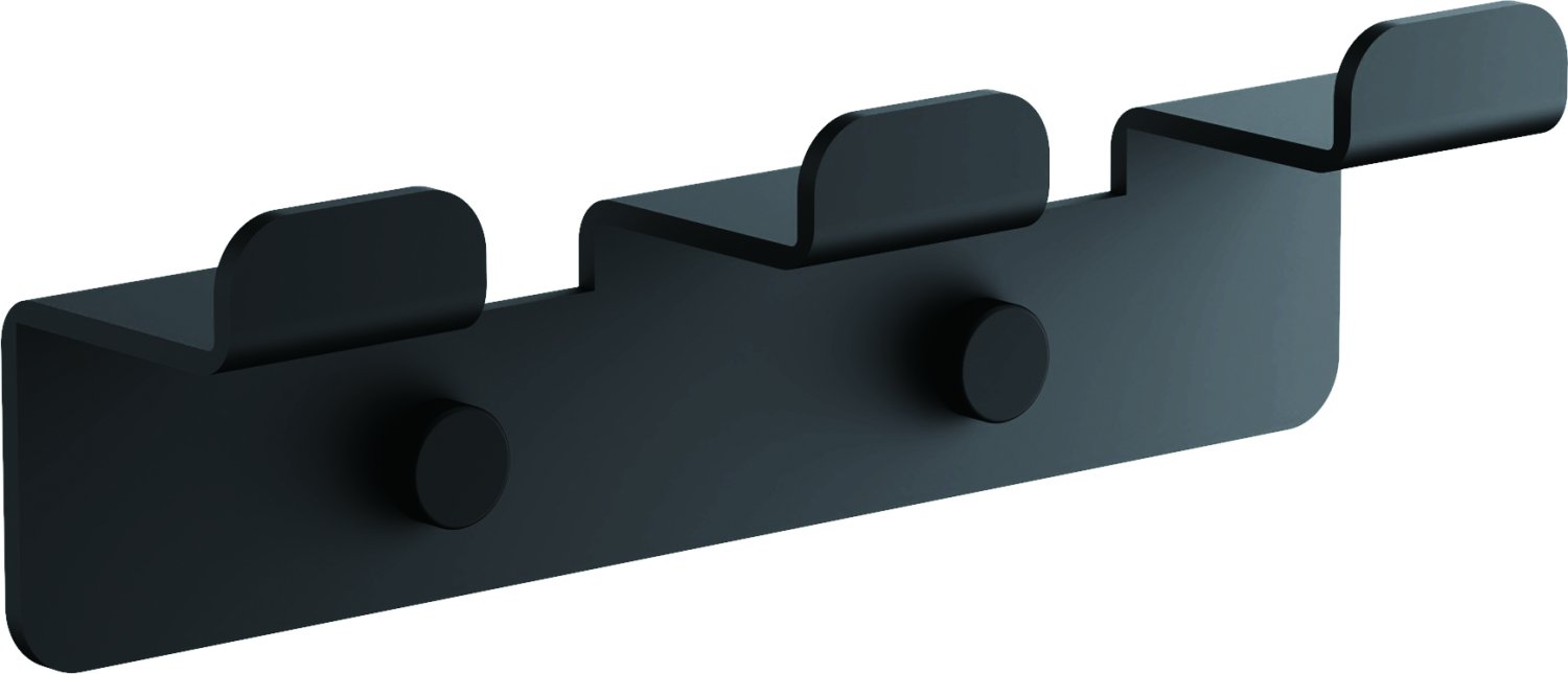 Планка с 3-мя крючками BELZ цвет: черный (B9003-7) - фото 1