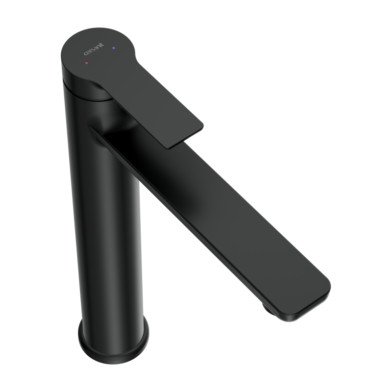 Смеситель для раковины CERSANIT VIBE высокий однорычажный черный (68928) - фото 3