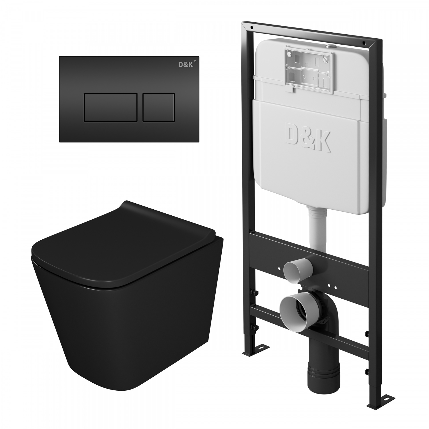 Комплект D&K DS1432501 унитаз DT1436025, инсталляция DI8055119, клавиша смыва DB1439025 Комплект D&K DS1432501 унитаз DT1436025, инсталляция DI8055119, клавиша смыва DB1439025 - фото 1