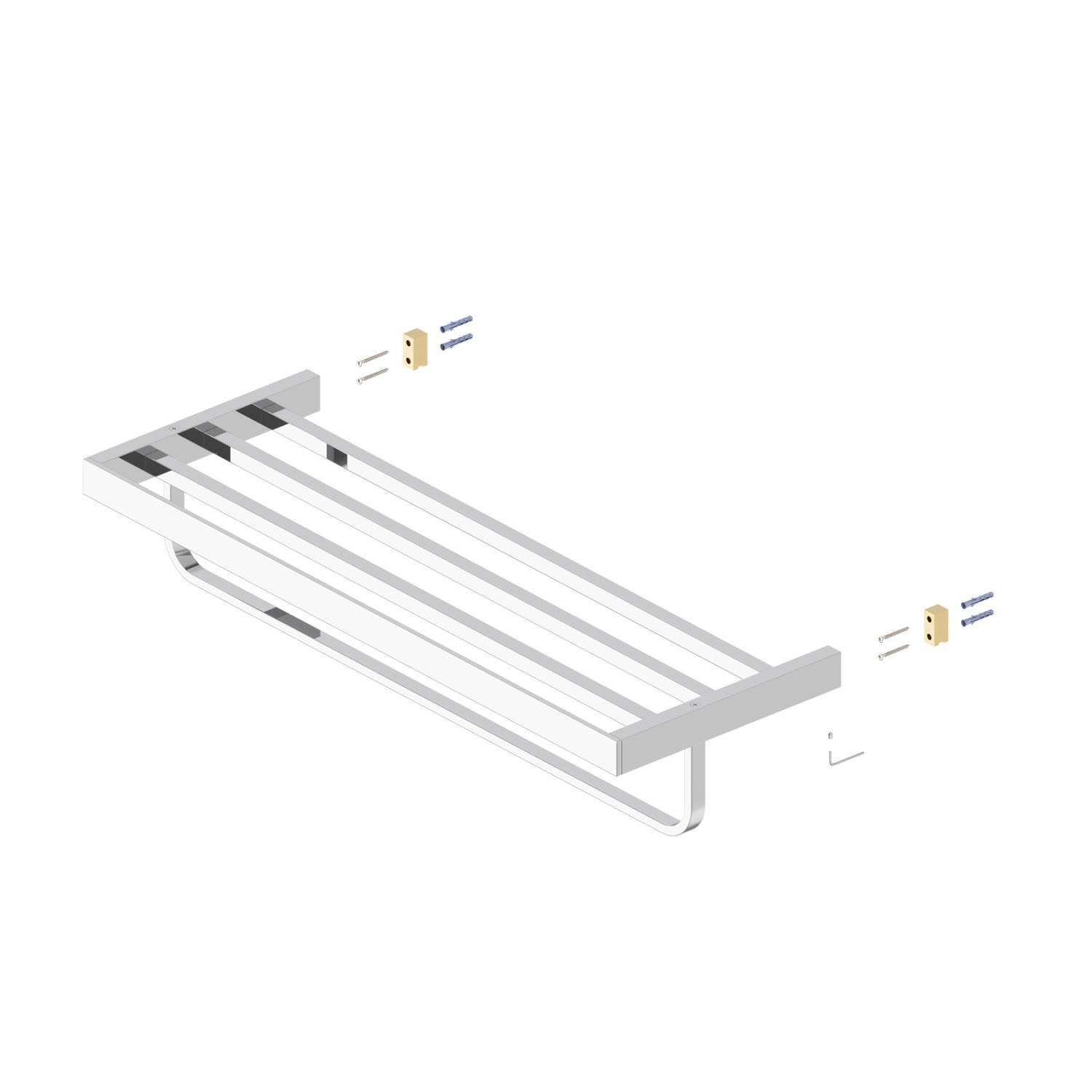 Полка для полотенец Timo Petruma никель (15258/13) - фото 2