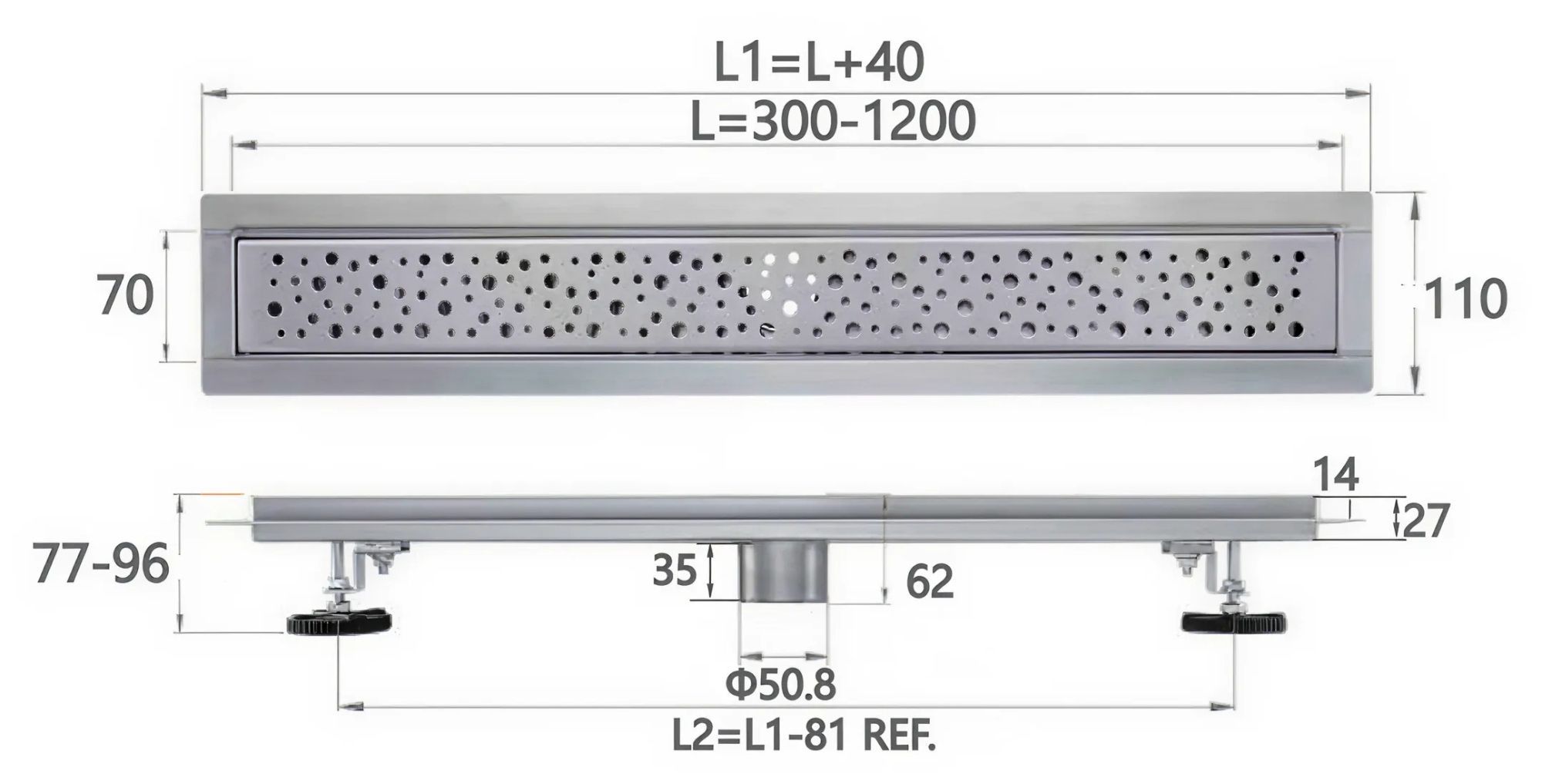 Трап для душа Savol 60 см (S-DL02Q-60) - фото 2
