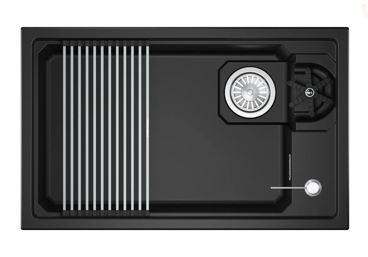Кухонная мойка GRANULA KITCHEN SPACE RINZER кварц (7309RU, ШВАРЦ) - фото 1