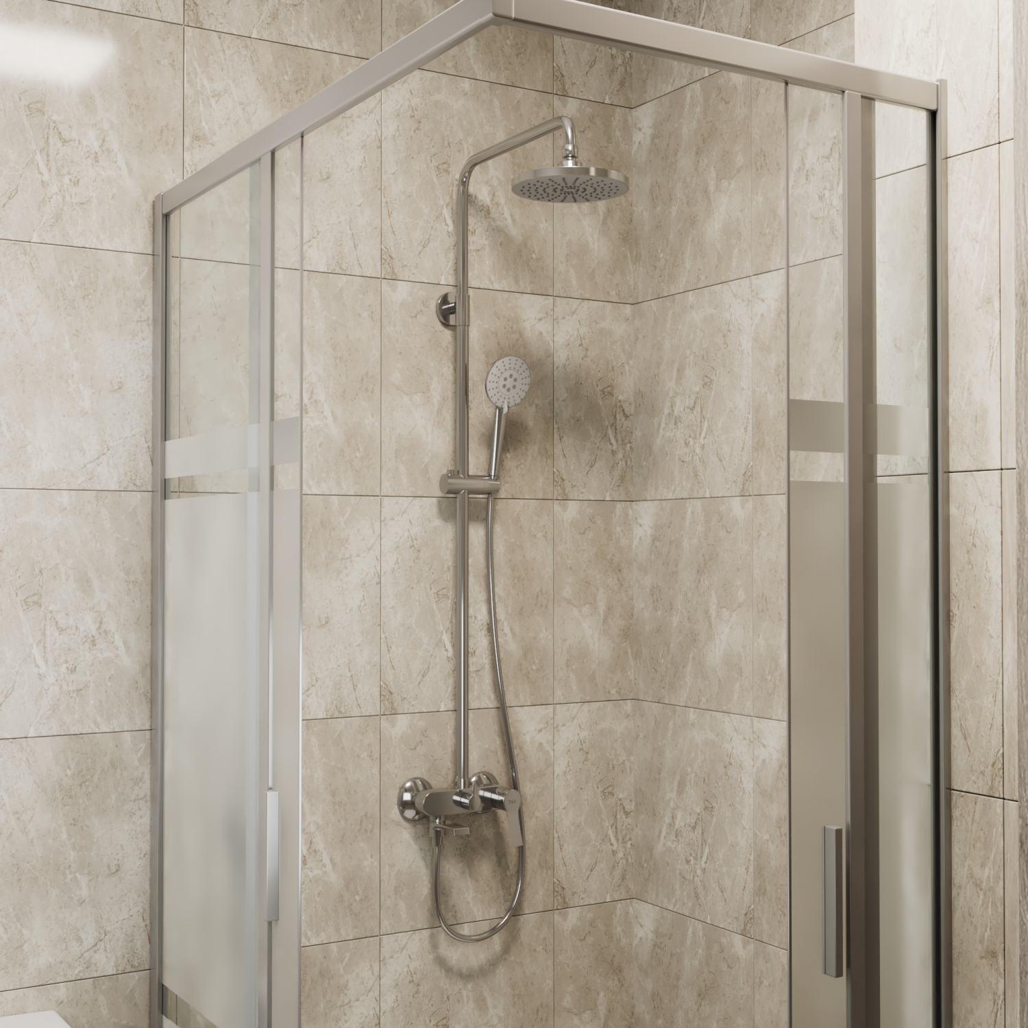 Душевая система D&K Bayern.Bamberg хром (DA1553701B18) - фото 2