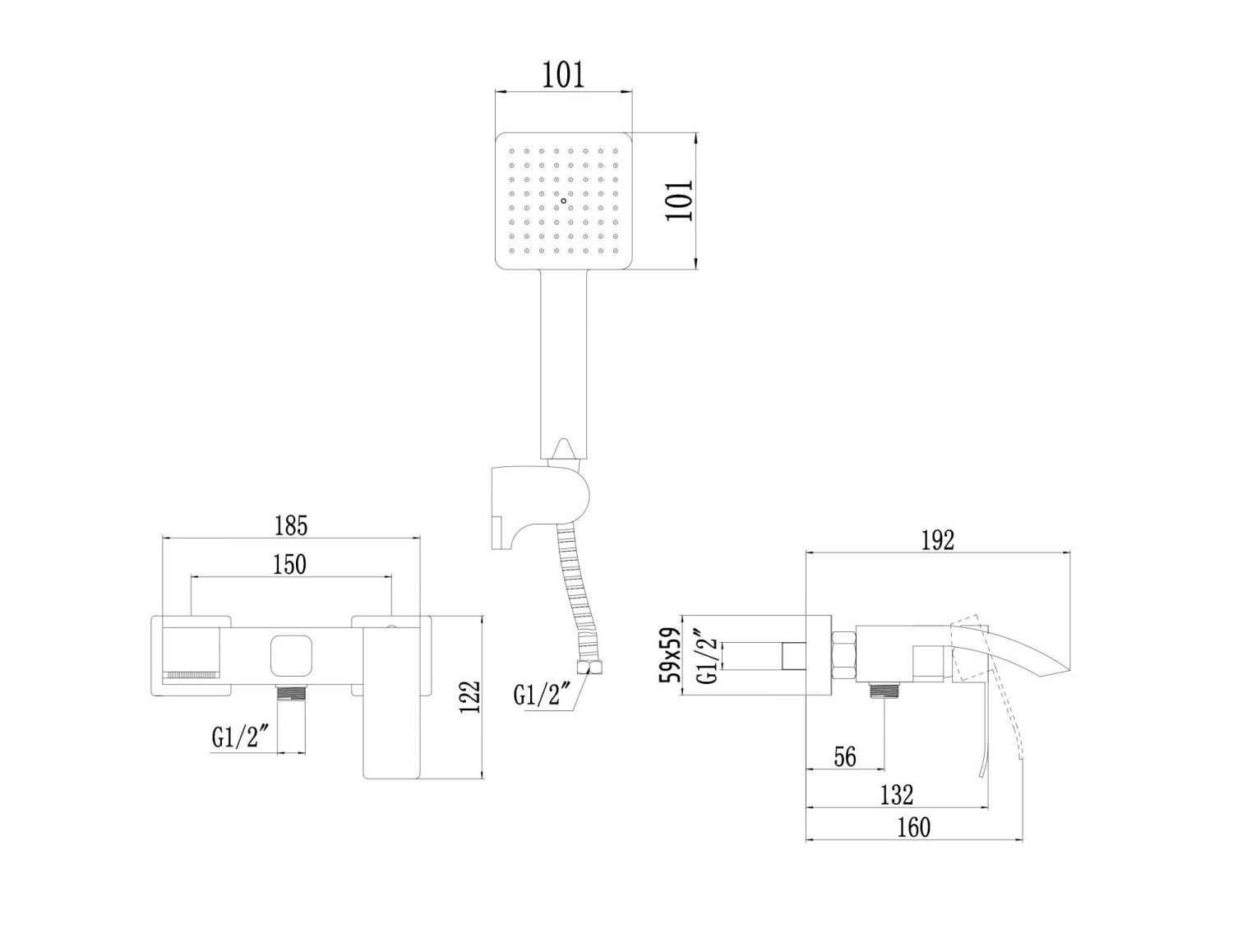Смеситель Fmark для ванны (FS8624Q) - фото 2