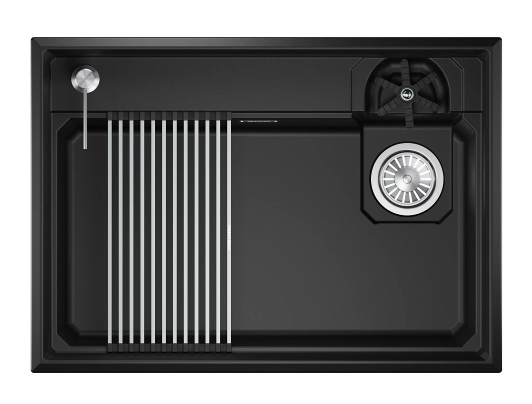 Кухонная мойка GRANULA KITCHEN SPACE RINZER кварц (7308R, ШВАРЦ) - фото 1