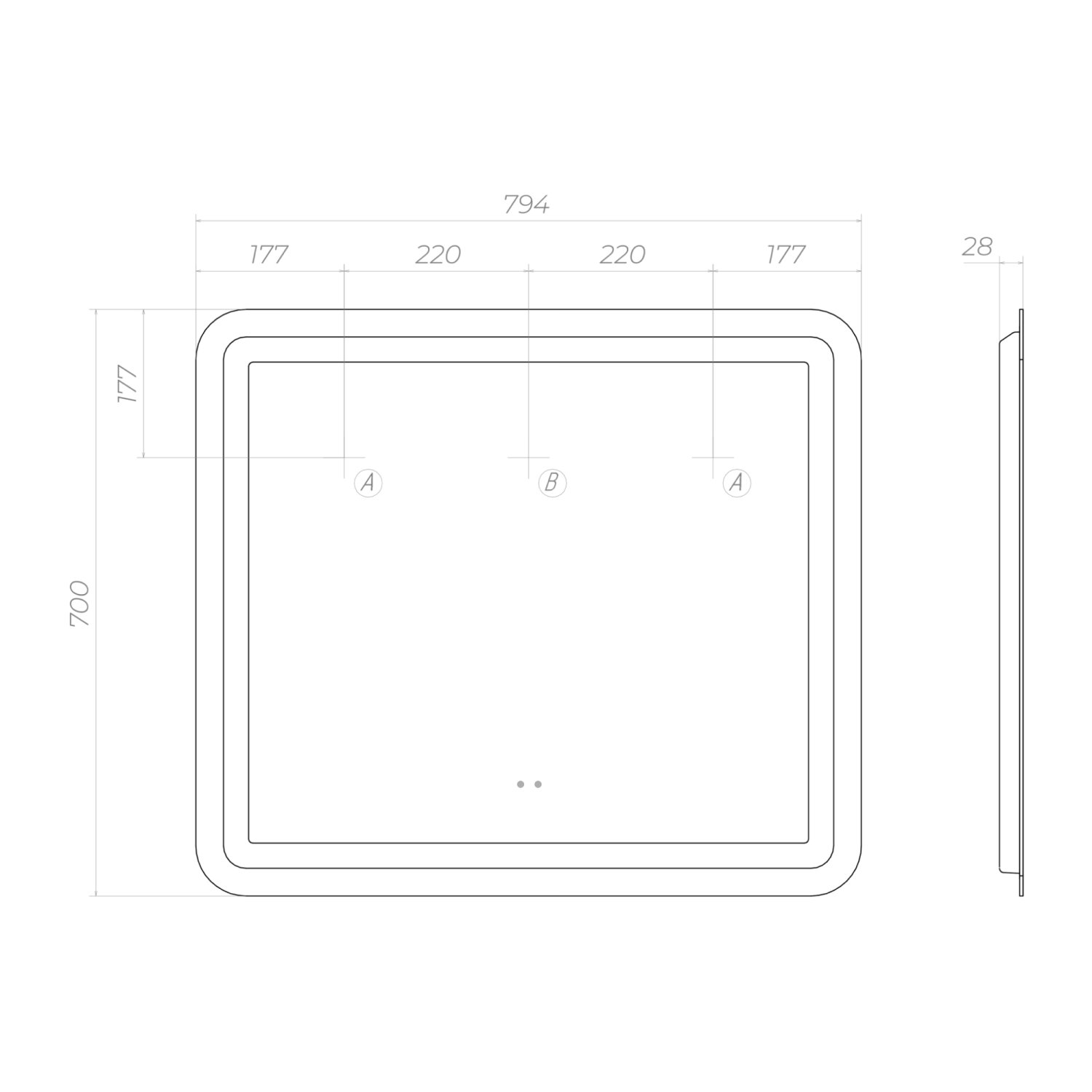 Зеркало VIGO Jess Classic 800 (241) - фото 3