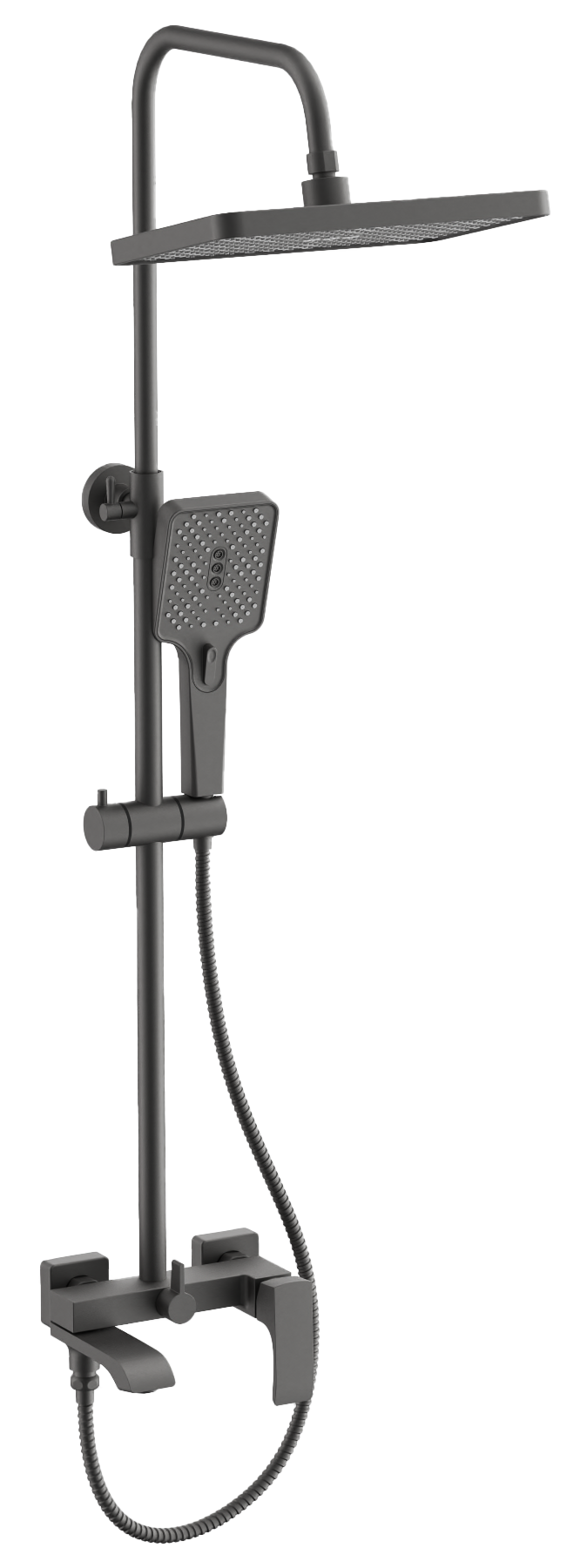 Душевая система BELZ оружейная сталь (B24507-3)