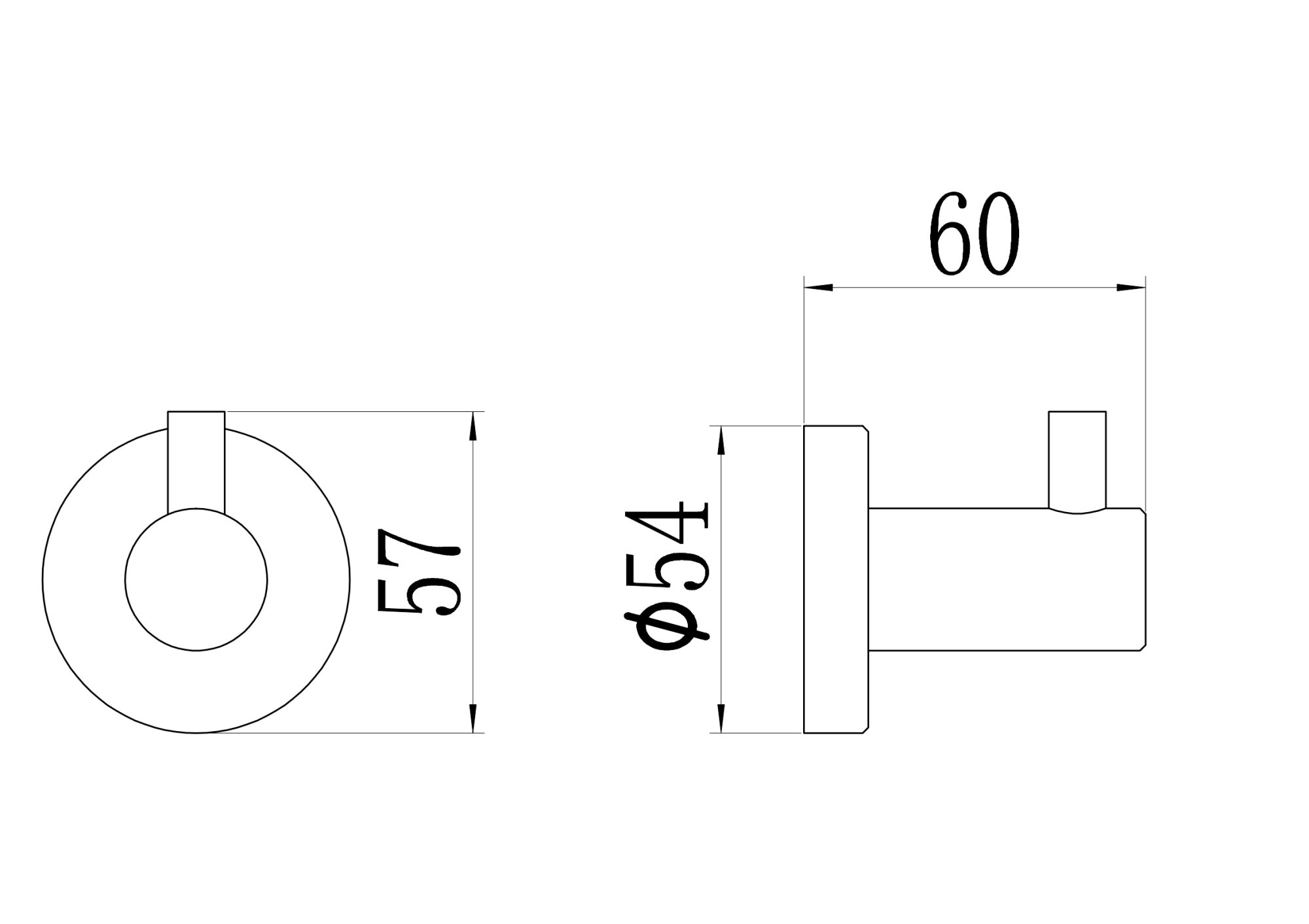 Крючок одинарный Savol (S-005653C) - фото 2