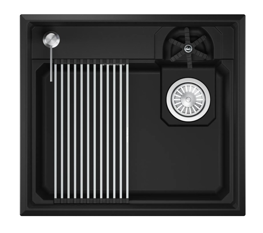 Кухонная мойка GRANULA KITCHEN SPACE RINZER кварц (5807R, ЧЕРНЫЙ) - фото 1