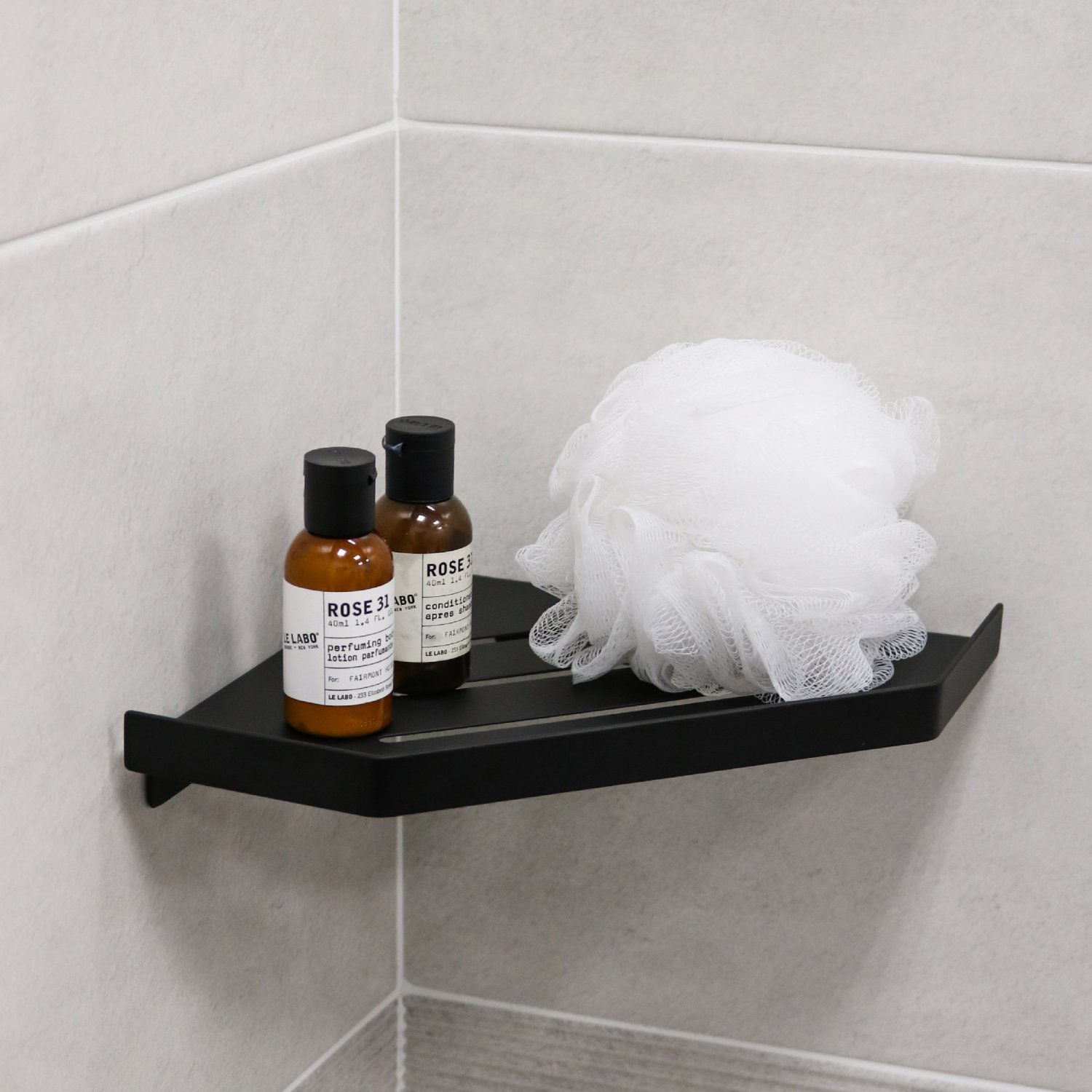 Полка угловая одноэтажная Fixsen Hi-Tech черная (FX-841B) - фото 2