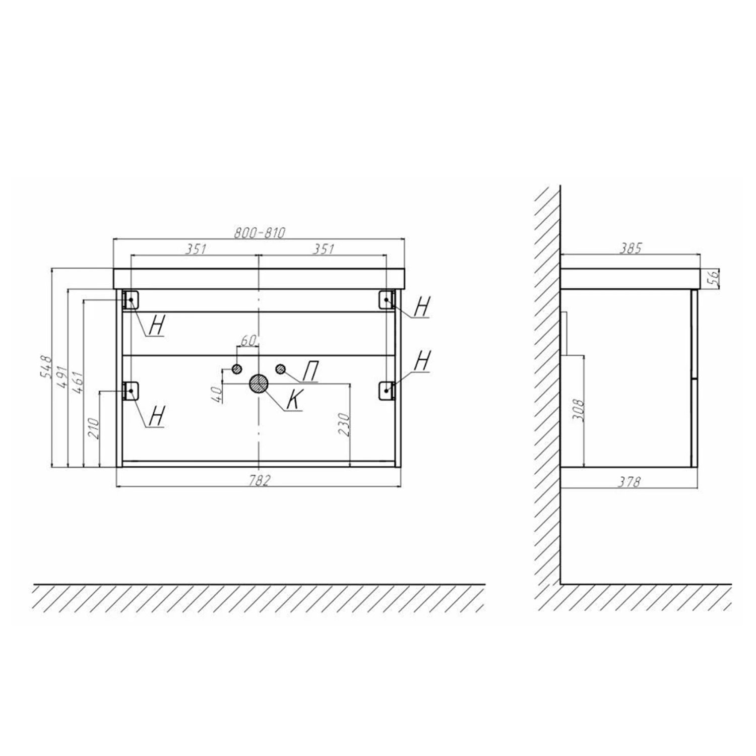 Раковина VIGO керамическая модель (9595(80)) - фото 2