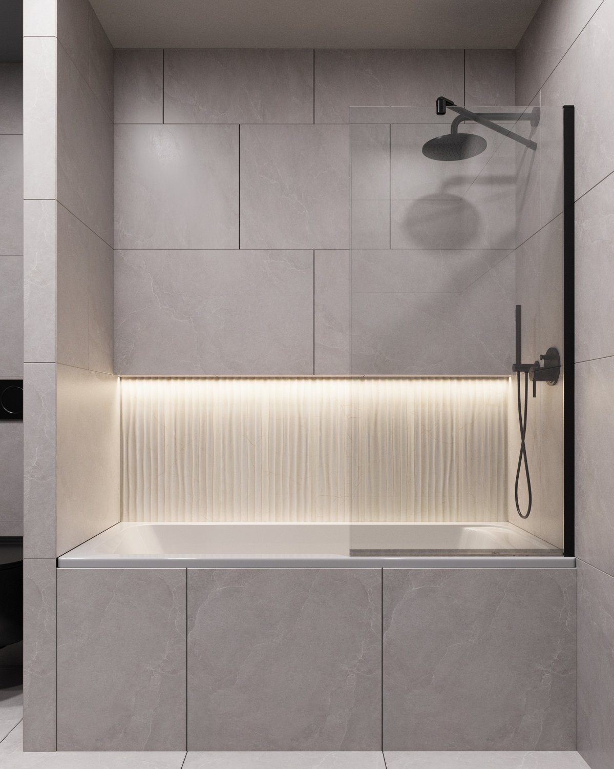 Шторка для ванны Timo TC-80/03C-8 в узком профиле 1400*800, стекло прозрачное 8 мм (T25) - фото 2