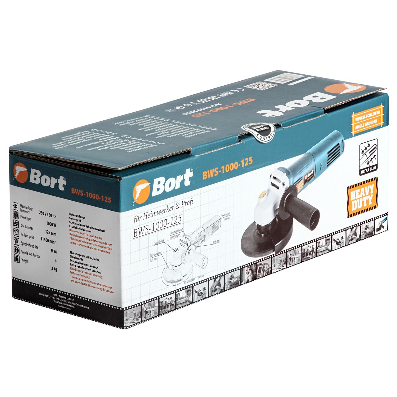 Машина шлифовальная угловая Bort BWS-1000-125 (91275356) Машина шлифовальная угловая Bort BWS-1000-125 (91275356) - фото 5