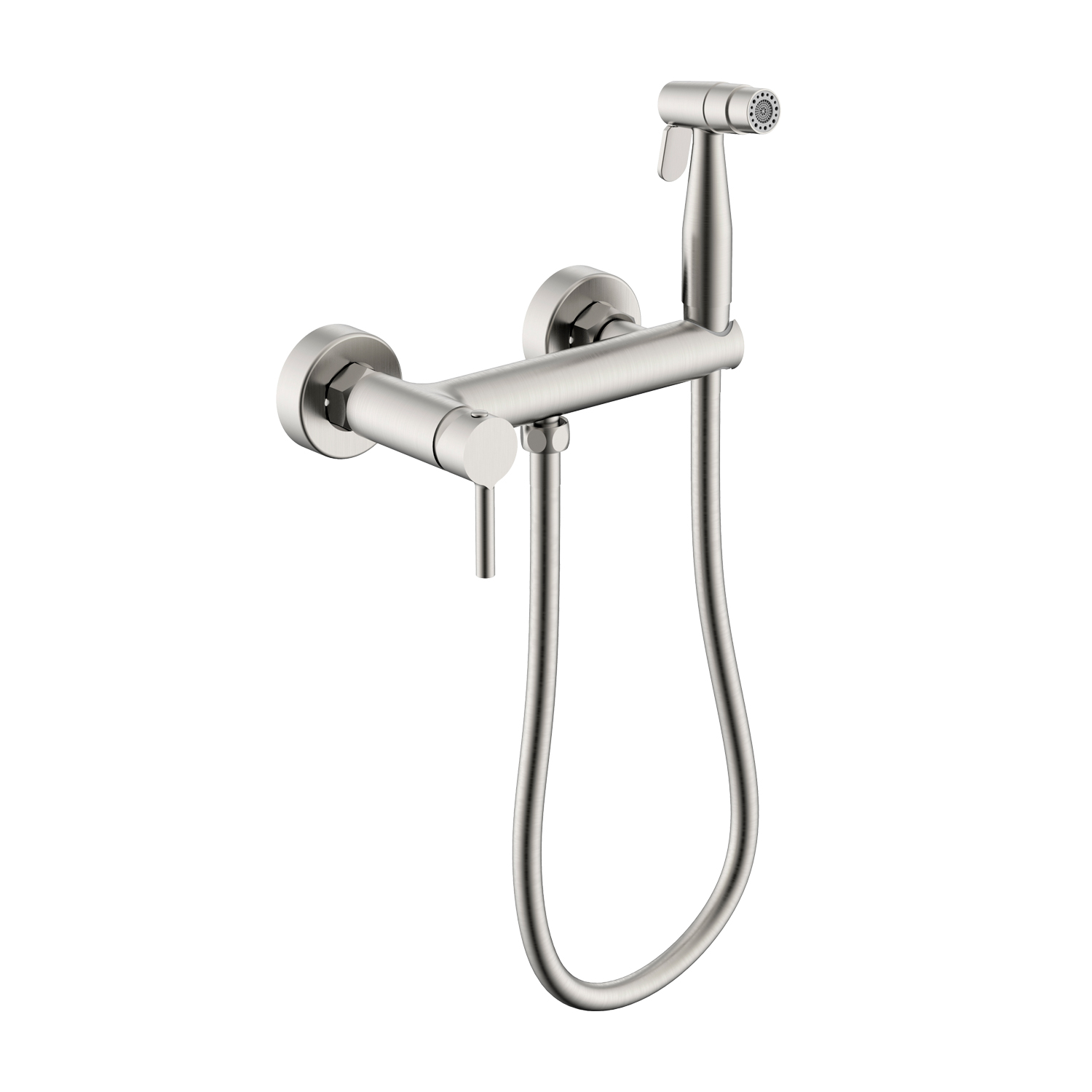 Смеситель Raglo с гигиеническим душем настенный, сатин (R20.51.05) - фото 1