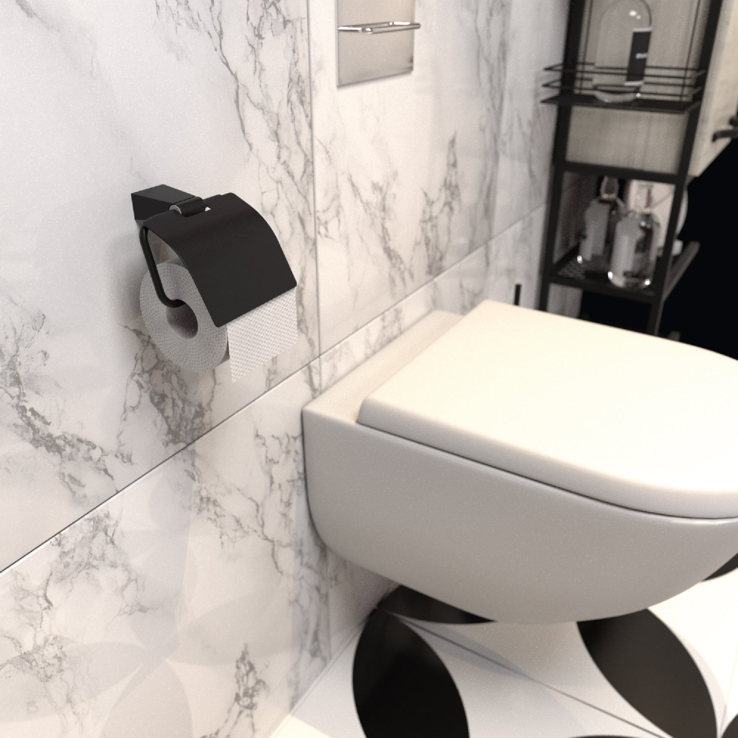 Бумагодержатель с крышкой Fixsen Trend, FX-97810 - фото 2