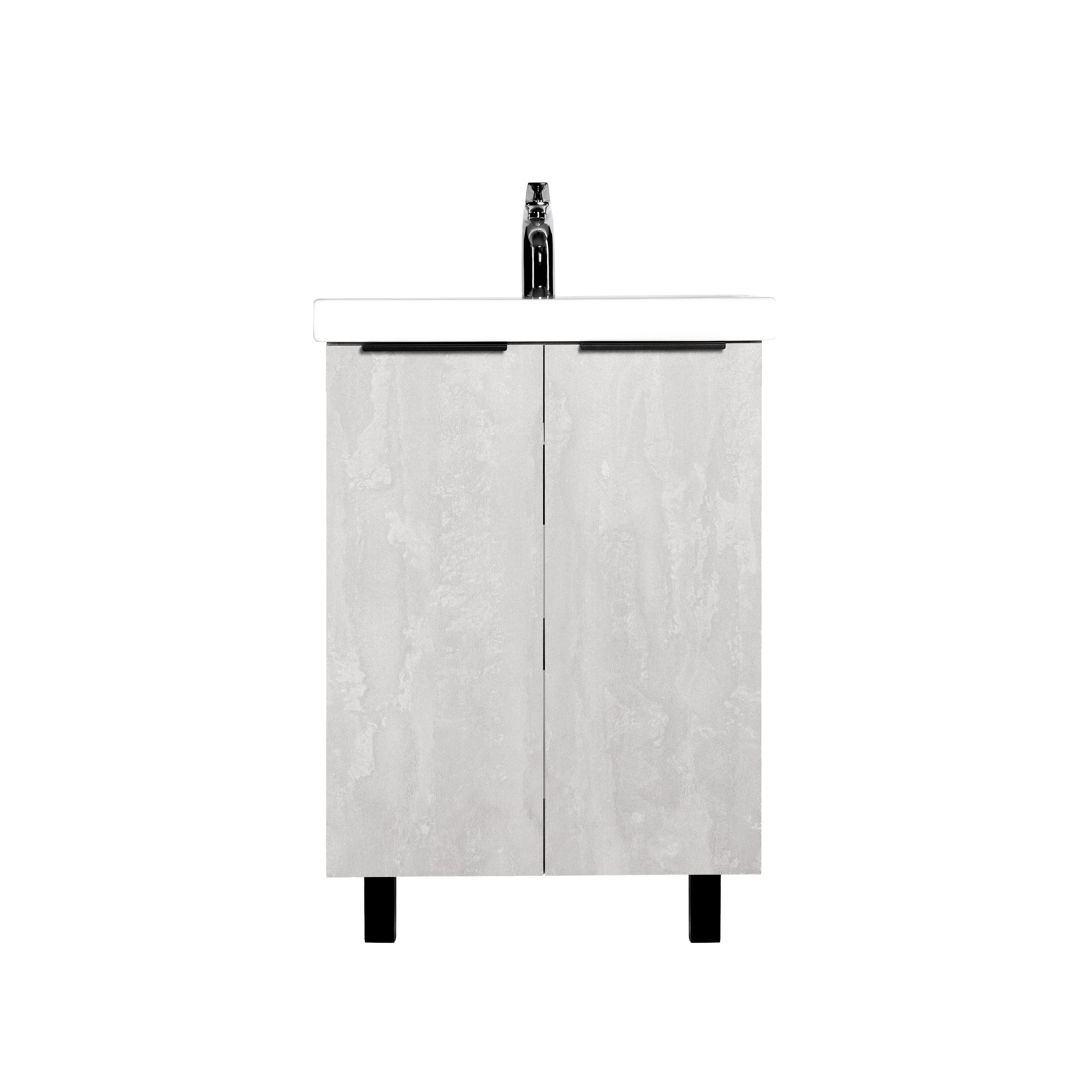 Тумба VIANT "Берлин" MODUO 60 2 ств цемент 444х570х820 (VBER60MDC-T2ST) - фото 2