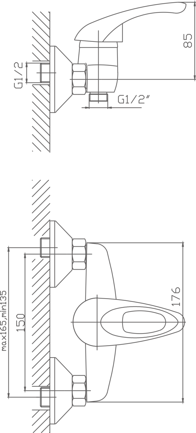 Смеситель для душа Cron хром (CN2003) - фото 2