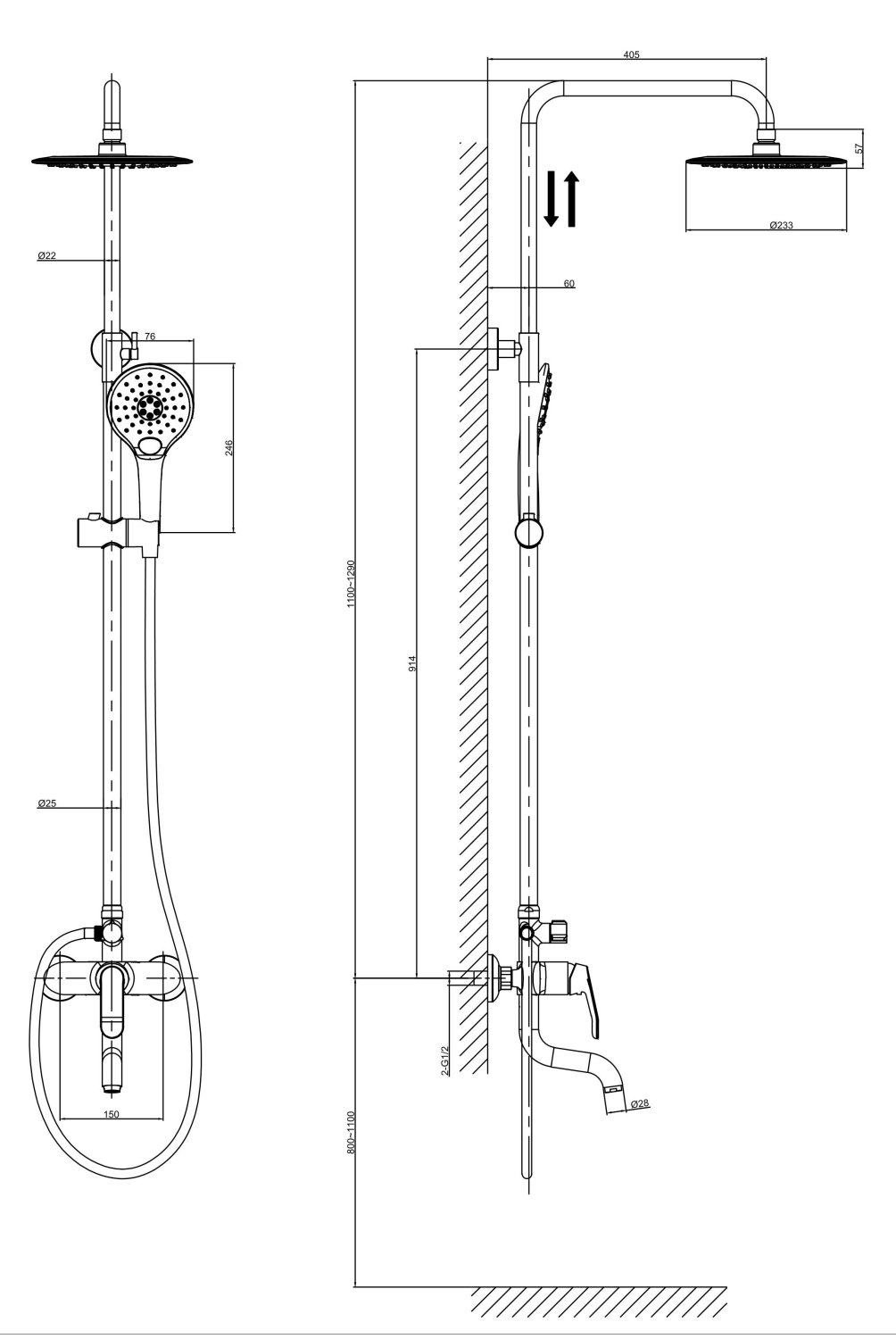 Душевая система DK Venice Rialto (DA1063701B14) - фото 5