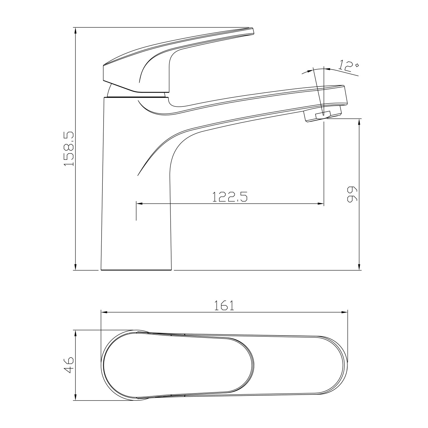 Смеситель для раковины Rossinka (RS45-11) - фото 3