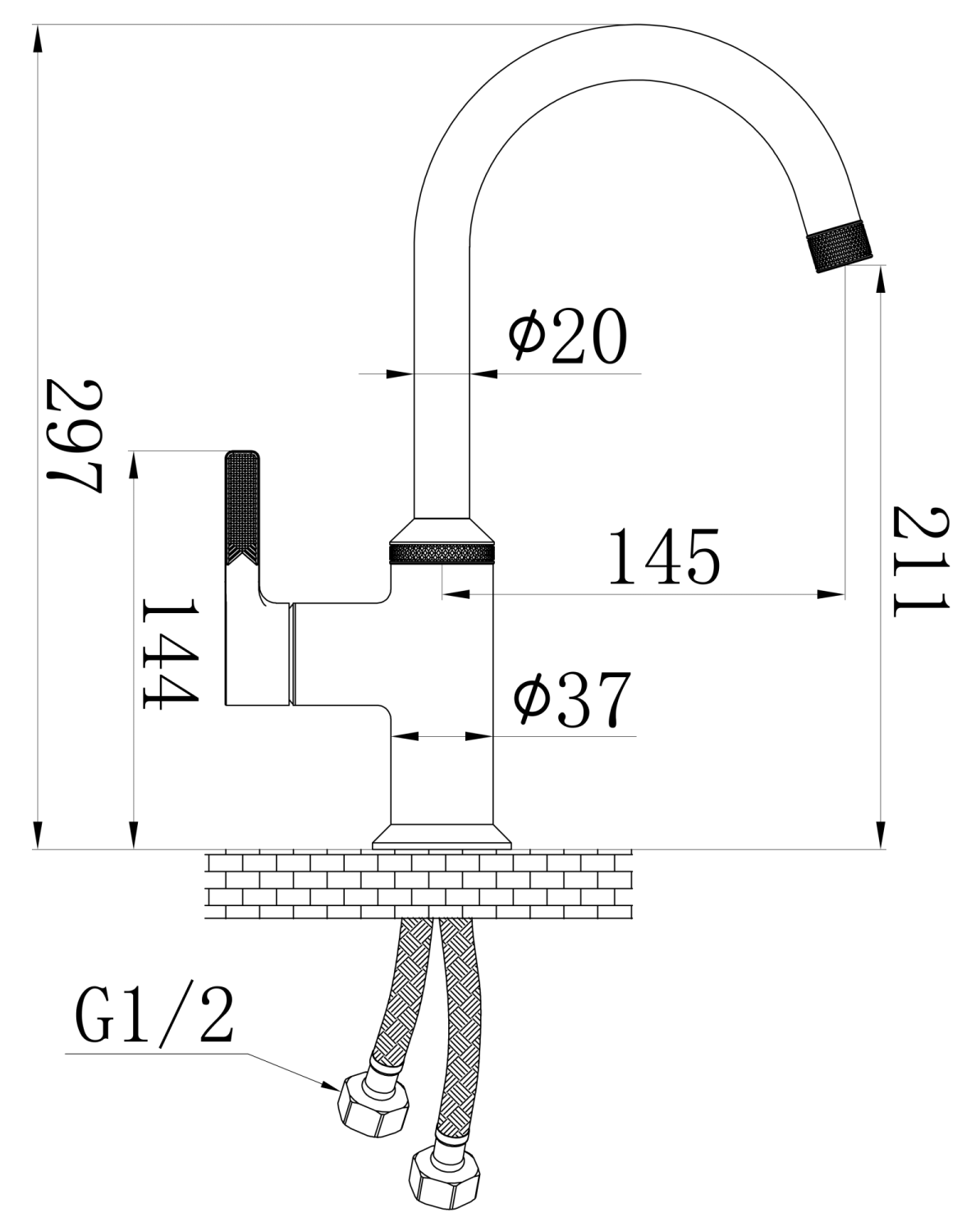 Смеситель для кухни Savol (S-AF5532Q) - фото 2