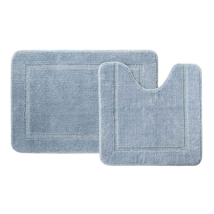 Набор ковриков для ванной комнаты, 65х45 + 45х45, микрофибра, голубой, IDDIS Promo (PSET04Mi13) - фото 1