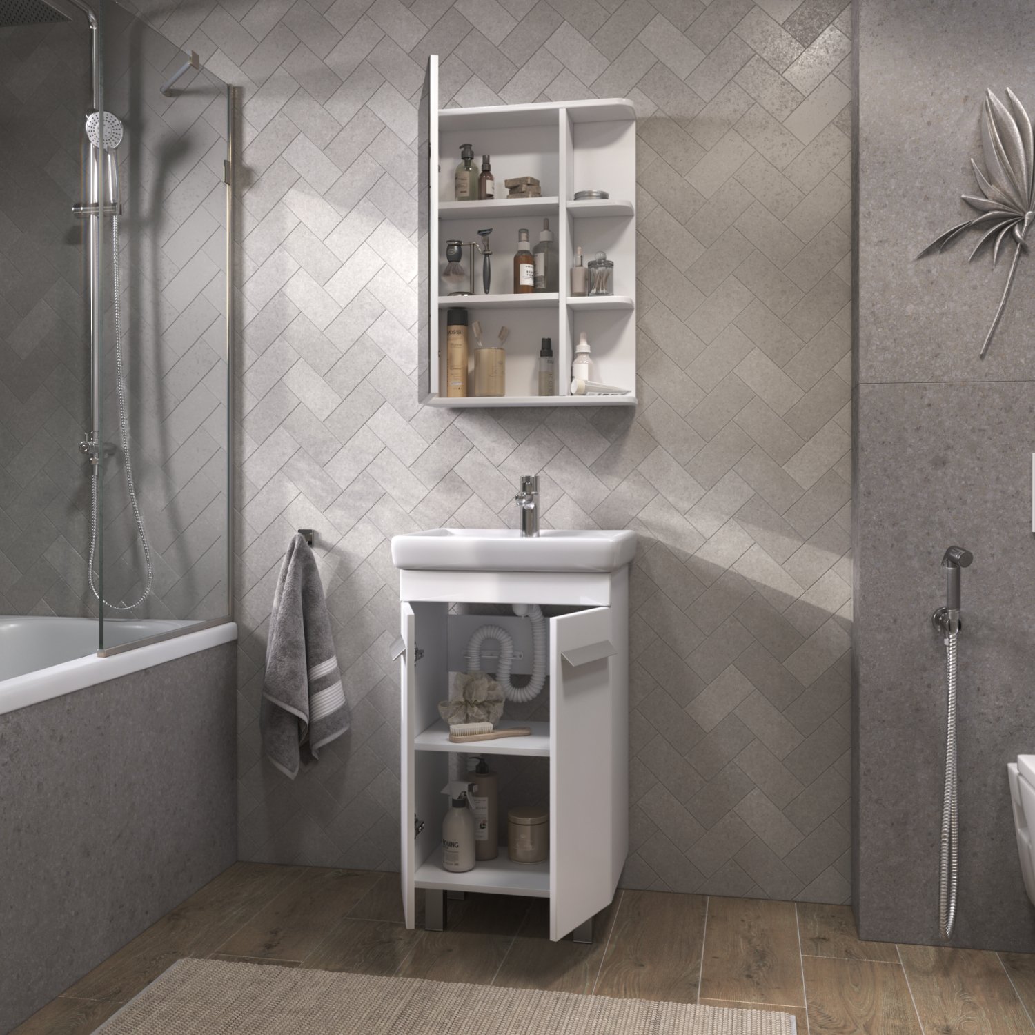 Шкаф VIGO навесной Nova 500 с зеркалом (zsh.NOV.50) - фото 2