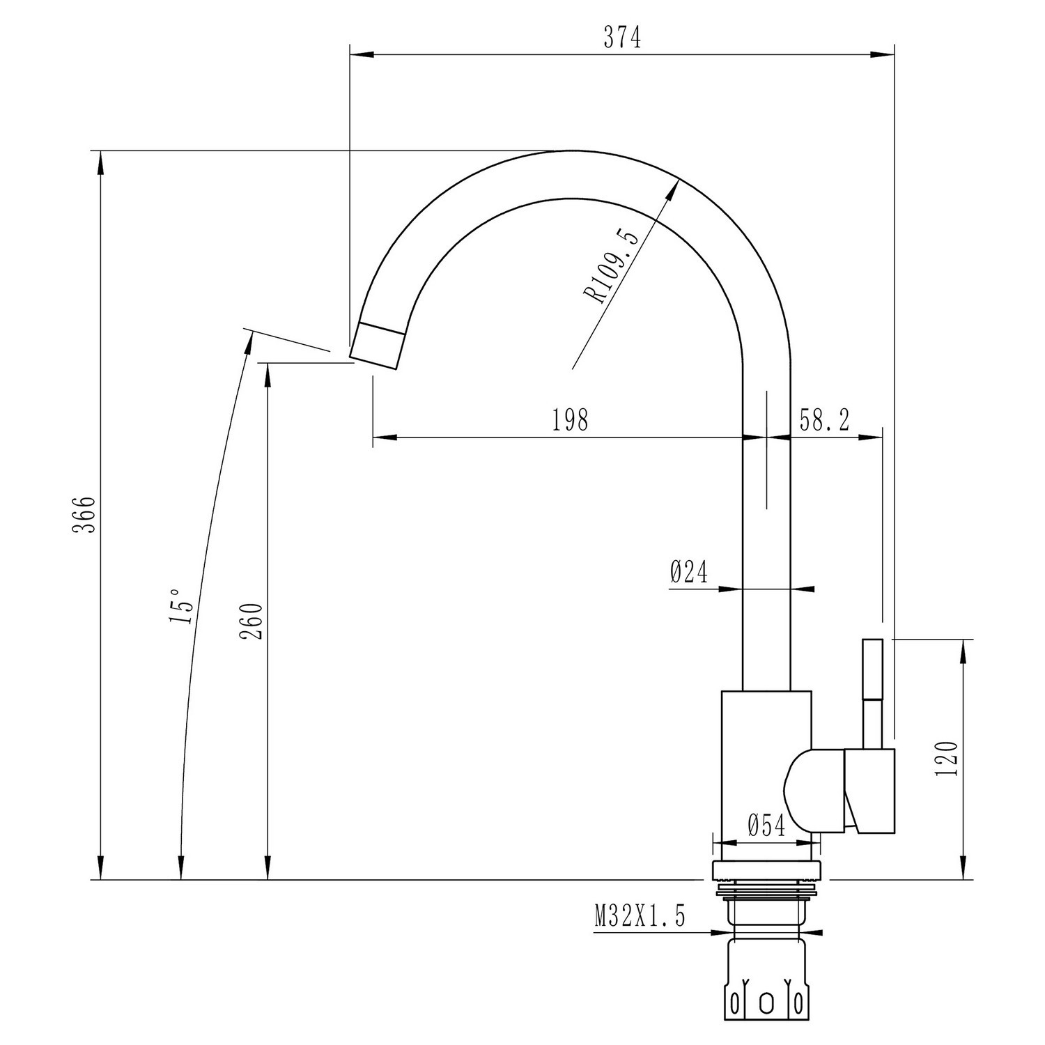 Смеситель для кухни MIXLINE ML-GS15 35к (341) молоко высок. излив (550694) Смеситель для кухни MIXLINE ML-GS15 35к (341) молоко высок. излив (550694) - фото 8