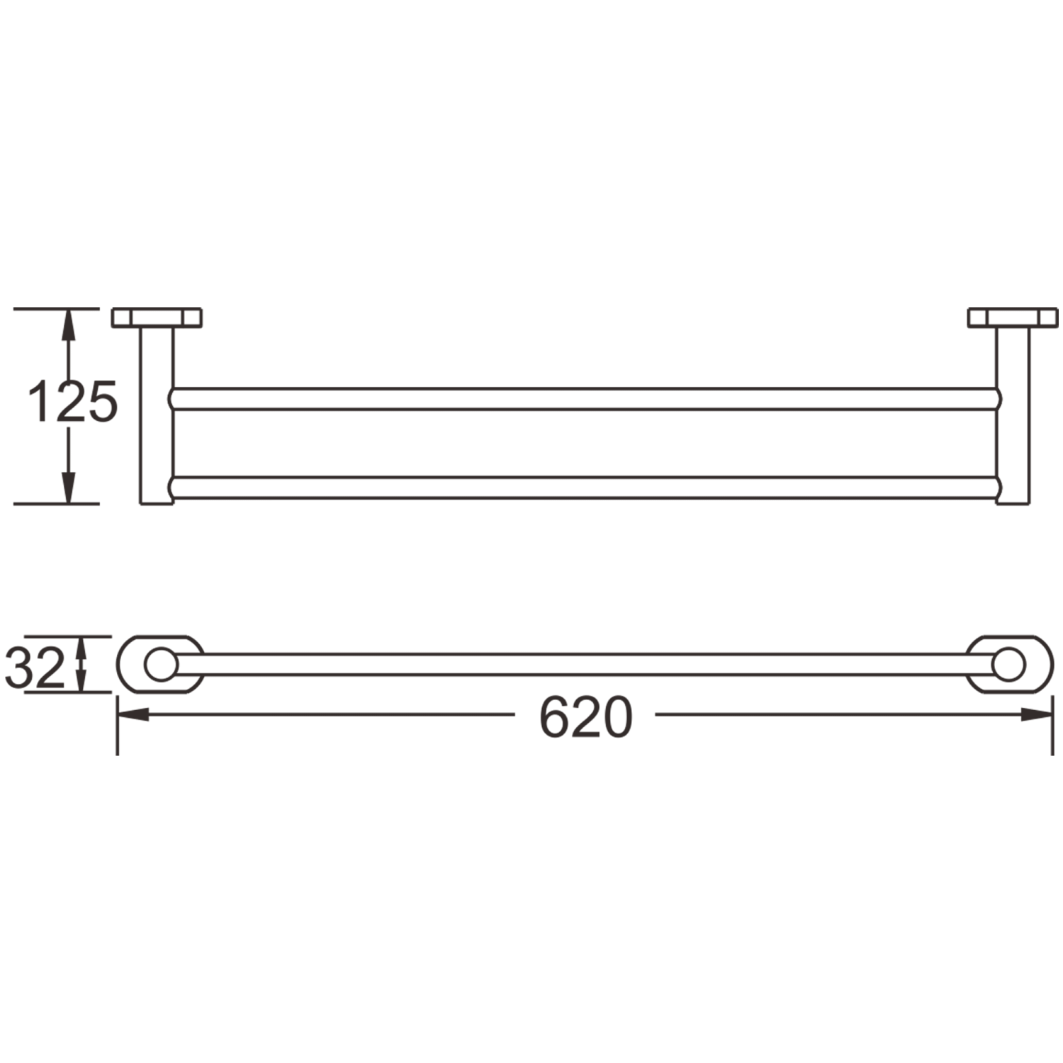 Держатель для полотенец BELZ двойной (B90509) - фото 2