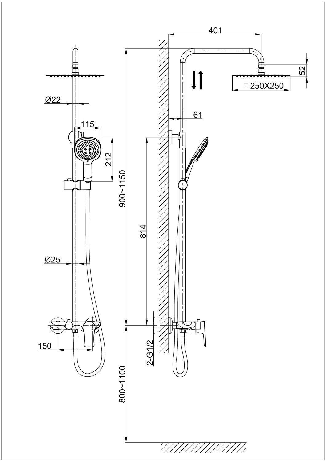 Душевая система DK Rhein Reisling (DA1273701B03) - фото 3