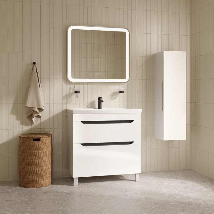 Тумба с умывальником, напольная, 80 см, белый, Ray, IDDIS, RAY80WFi95K - фото 2