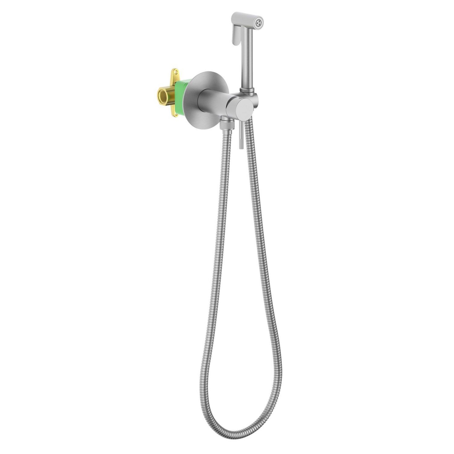 Смеситель встроенный с гигиеническим душем Timo Saona никель (2338/13SM) - фото 1