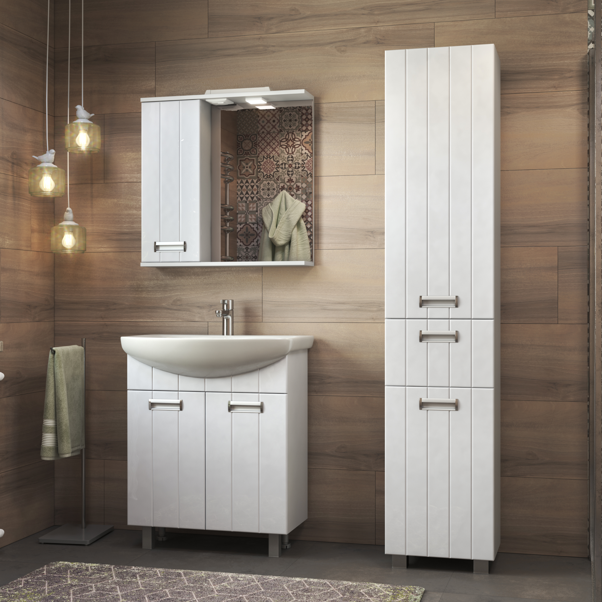 Шкаф VIGO навесной с зеркалом Diana 600 (левый) со спотом (z.DIA.60.L.El) - фото 5